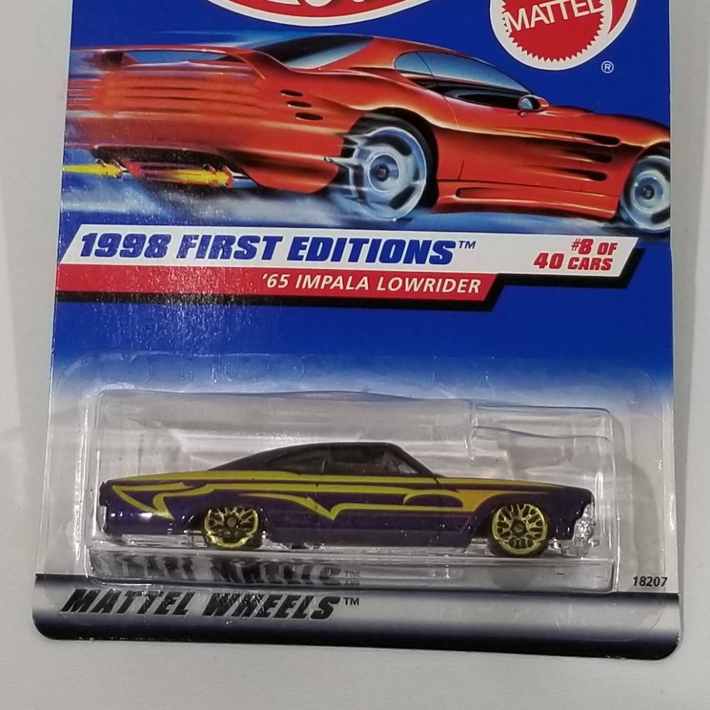 Mattel - Hot Wheels - 1998 First Editions - 65 Impala Lowrider - Dark Purple